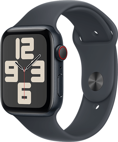 Apple Watch SE (44mm) in Midnight Alum / Midnight Sport Band - M